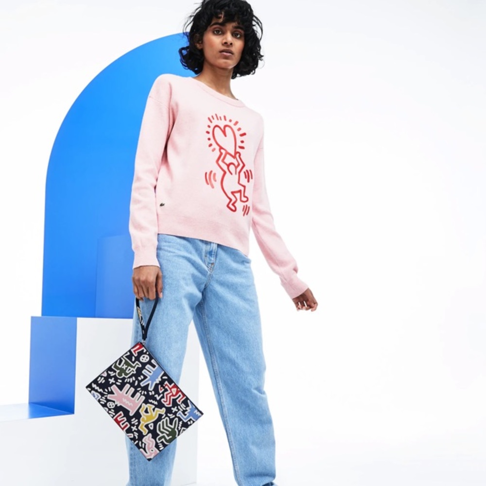 Women's Keith Haring Print Zip Clutch